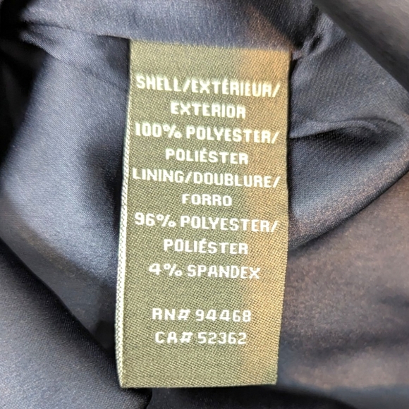 Vera Wang Dress Chiffon Long Gown Navy Blue Strapless Formal Black Tie Womens 6 - Picture 13 of 13